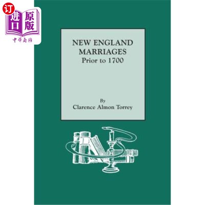 海外直订New England Marriages Prior to 1700 1700年前的新英格兰婚姻