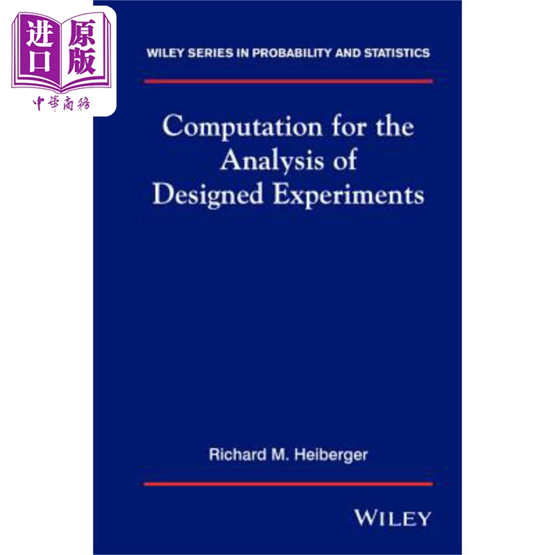 现货 设计实验分析的计算 Computation Analysis Designed Experiment 英文原版 Richard Heiberger 中商原版