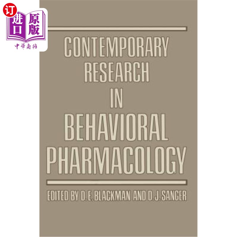 海外直订医药图书Contemporary Research in Behavioral Pharmacology 当代行为药理学研究