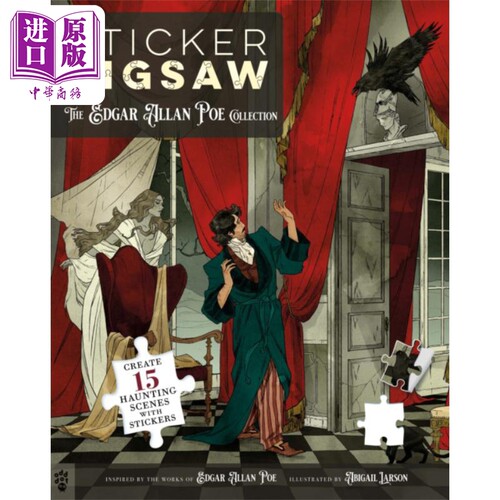 贴纸拼图 埃德加 爱伦 坡收藏 英文原版 Sticker Jigsaw The Edgar Allan Poe Collection 益智游戏【中商原版】