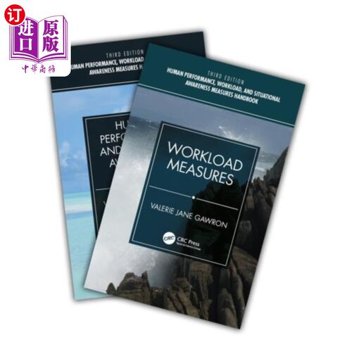 海外直订Human Performance, Workload, and Situational Awa... 人的表现，工作量，和态势感知措施手册，第三版- 2卷集