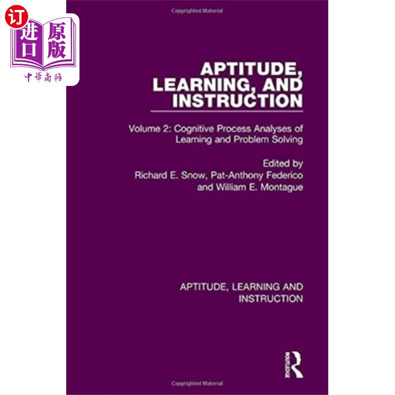 海外直订Aptitude, Learning, and Instruction 资质、学习和指导