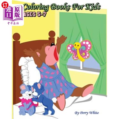 海外直订Coloring Books For Kids Ages 5-7: Giant Coloring Books for Kids, Fun Animals to  5-7岁儿童的填色书:儿童的巨