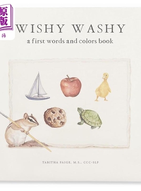 现货 对孩子入门单词和颜色的教育 Wishy Washy First Words and Colors for Growing Minds英文原版 早教认知纸板书【中商原版】