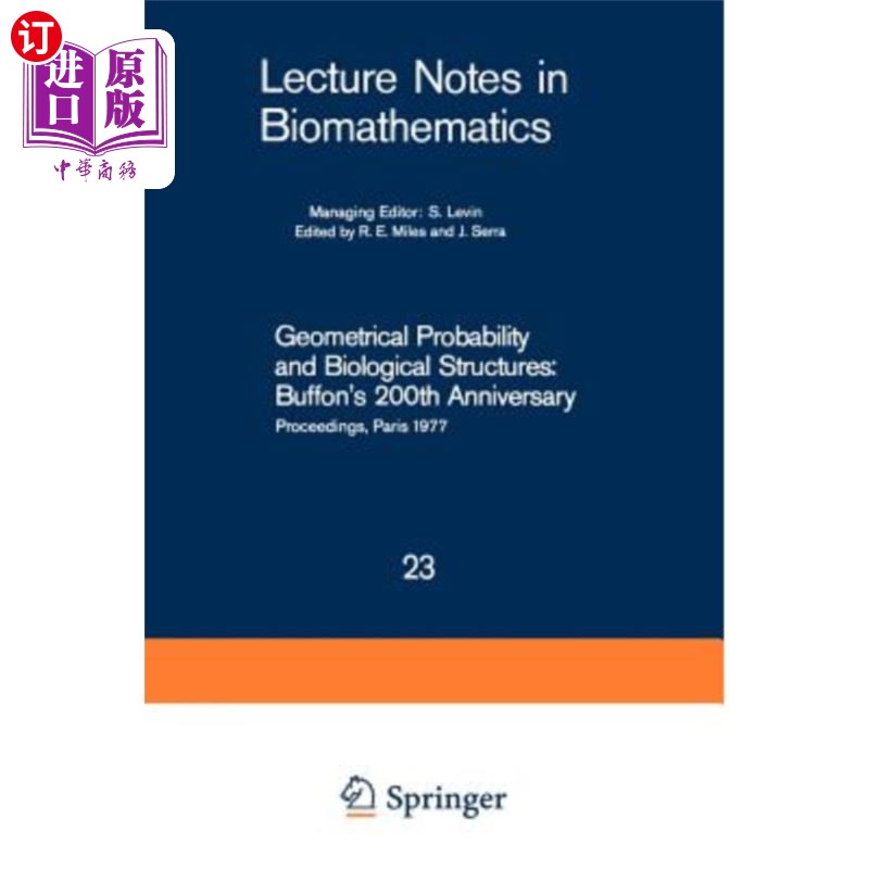 海外直订Geometrical Probability and Biological Structures: Buffon's 200th Anniversary: P Geometrica