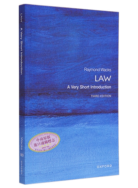 法律 简要介绍 Law A Very Short Introduction 英文原版 Raymond Wacks 律师工作 法院 法治事件【中商原版】