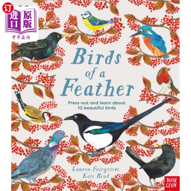 海外直订National Trust: Birds of a Feather: Press out an... 国家信托:物以类聚:按下并了解10只美丽的鸟
