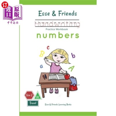 海外直订Esse & Friends Handwriting Practice Workbook Numbers: 123 Number Tracing Size 2  Esse&Frien