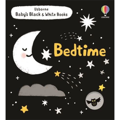现货 Usborne厄斯伯恩 Bedtime 晚安（黑白书） 英文原版 儿童绘本 幼儿启蒙故事 Mary Cartwright 0-3岁【中商原版】