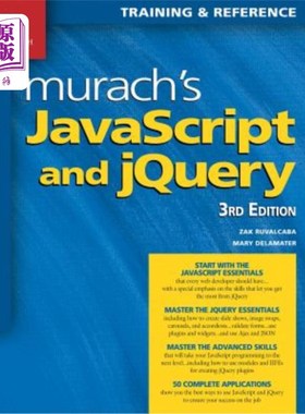 海外直订Murach's JavaScript and jQuery (3rd Edition) Murach的JavaScript和Jquery