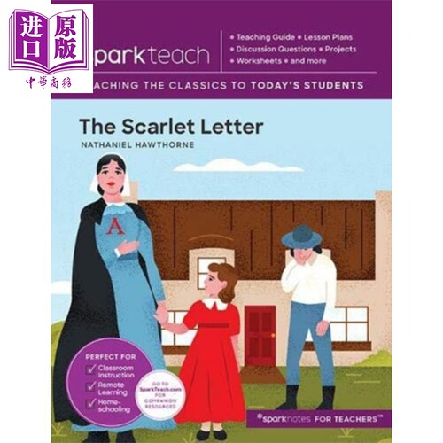 现货 Sparkteach系列 红字 英文原版 Sparkteach The Scarlet Letter 霍桑 Nathaniel Hawthorne【中商原版】