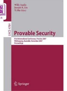 海外直订Provable Security 可证明的安全性