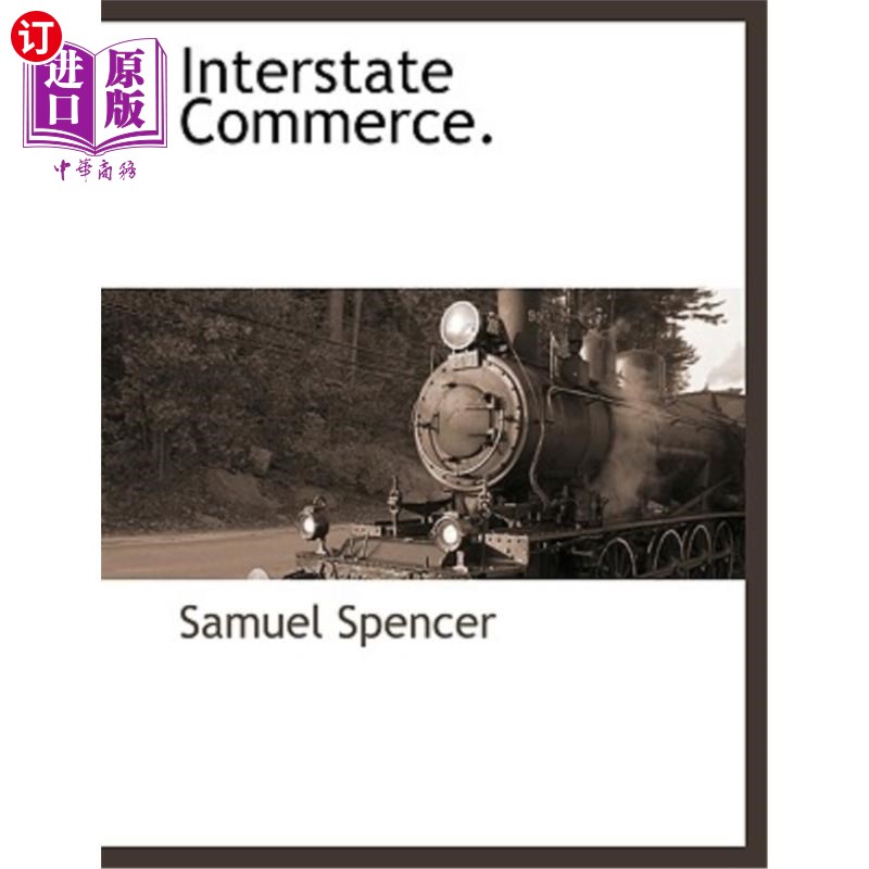 海外直订Interstate Commerce. 州际贸易。