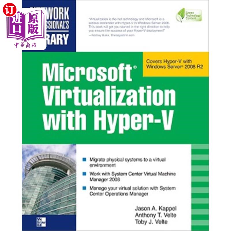 海外直订Microsoft Virtualization with Hyper-V: Manage Your Datacenter with Hyper-V, Virt 带Hyper-V的M
