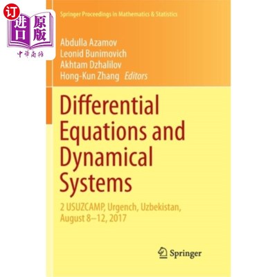 海外直订Differential Equations and Dynamical Systems: 2 Usuzcamp, Urgench, Uzbekistan, A 微分方程与动力系统：2乌苏