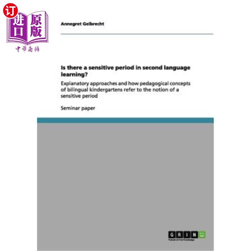 海外直订Is there a sensitive period in second language learning? 第二语言学习是否存在敏感期？