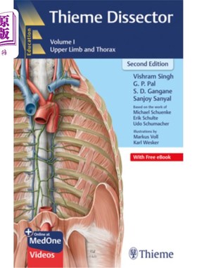 海外直订医药图书Thieme Dissector Volume 1: Upper Limb and Thorax 主题解剖卷1:上肢和胸腔
