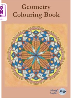 海外直订Geometry Colouring Book: Relaxing Colouring with Coloured Outlines and Appendix  几何着色书：用彩色轮廓和美