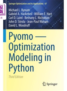 海外直订Pyomo - Optimization Modeling in Python Pyomo - Python中的优化建模