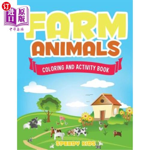 海外直订Farm Animals: Coloring and Activity Book 农场动物：着色和活动手册