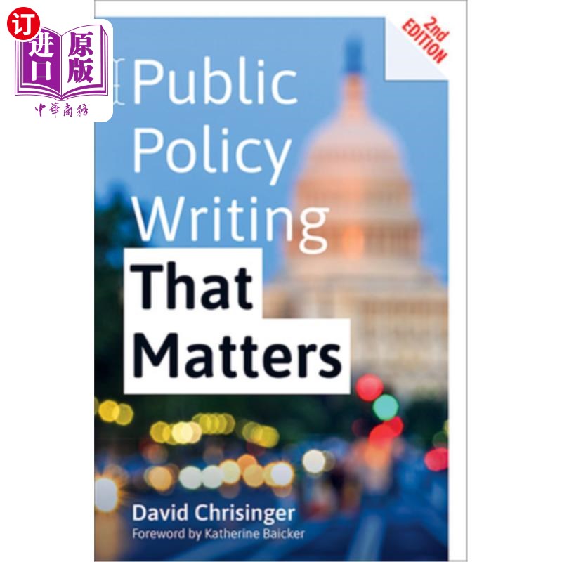 海外直订Public Policy Writing That Matters 公共政策写作：重要