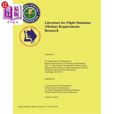 海外直订Literature for Flight Simulator (Motion) Requirements Research