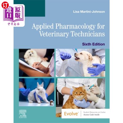 海外直订医药图书Applied Pharmacology for Veterinary Technicians 兽医技师应用药理学
