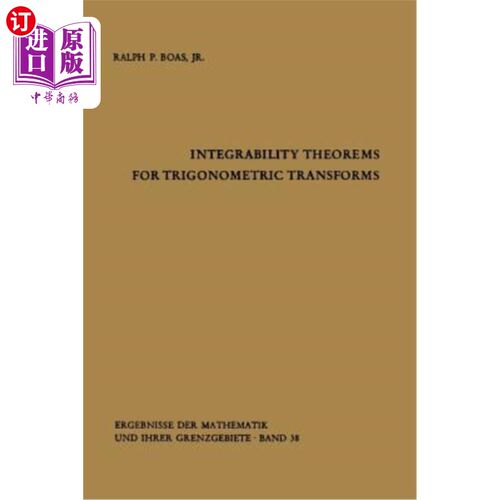 海外直订Integrability Theorems for Trigonometric Transforms 三角变换的可积性定理