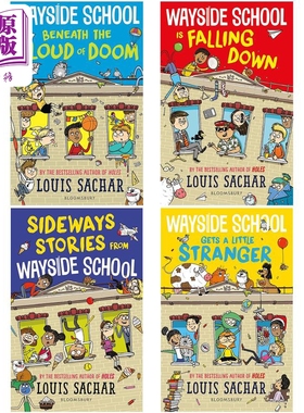 Louis Sachar Wayside School 1-4 歪歪路小学4册 别有洞天Holes同作者 儿童文学小说故事书 Aleksei Bitskoff【中商原版】