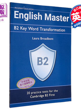 预售 English Master B2 Key Word Transformation Cambridge B2 First 英语大师关键词转换剑桥FCE考试B2等级模拟测试【中商原版?