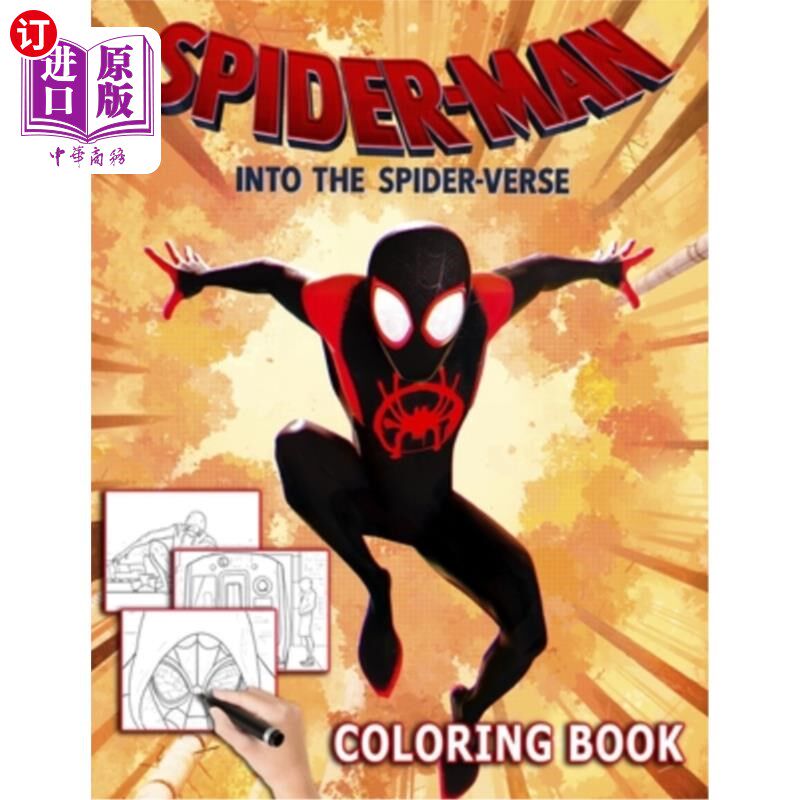 【中商海外直订】spider-man: into the spider-verse coloring book