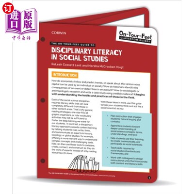 海外直订On-Your-Feet Guide to Disciplinary Literacy in S... 《社会研究学科素养指南》