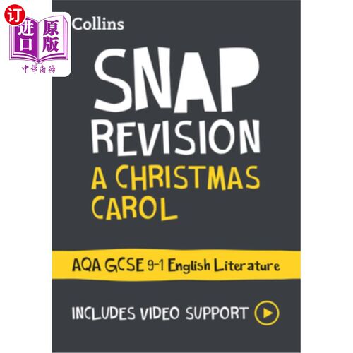 海外直订A Christmas Carol: Aqa GCSE 9-1 English Literature Text Guide: Ideal for Home Le 圣诞颂歌:Aqa G