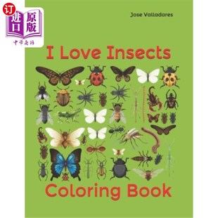 Love 我爱昆虫 Insects Book 着色书 Coloring 海外直订I