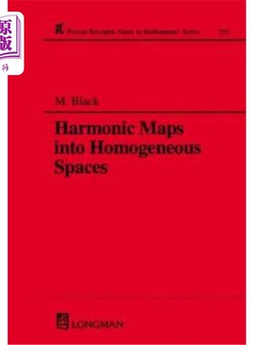 海外直订Harmonic Maps Into Homogeneous Spaces 齐次空间的调和映射