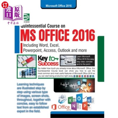 海外直订MS Office 2016 Quintessential Course (Withfree DVD) MS Office 2016精粹课程(免费DVD)