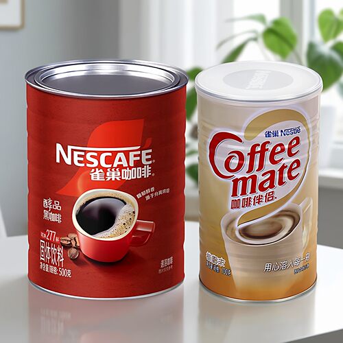 雀巢醇品咖啡500g*1罐+伴侣700g*1罐装速溶咖啡组合上班提神防困