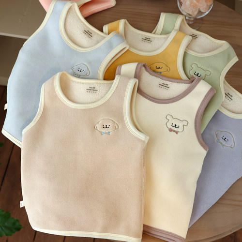 儿童背心加绒加厚保暖马甲