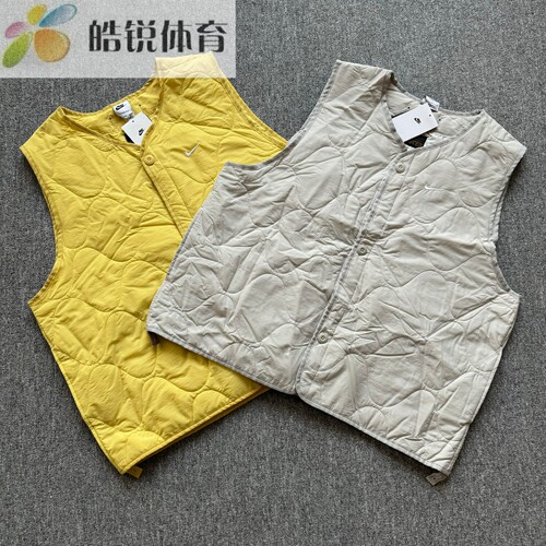 Nike 耐克男子刺绣标运动休闲宽松保暖棉马甲背心DX0891-700-012