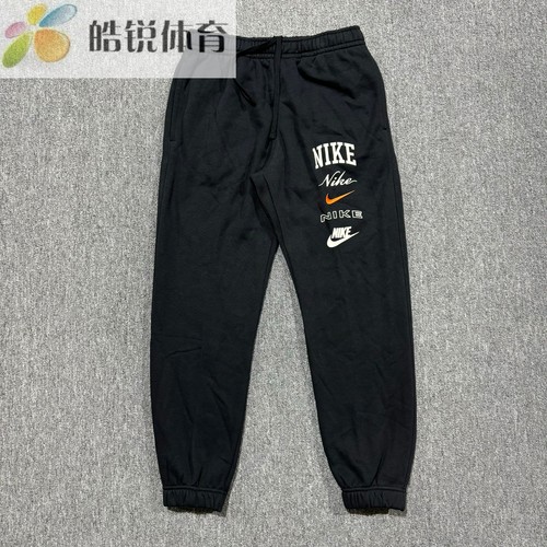 Nike 耐克男子加绒保暖运动休闲印花多勾收口束脚长裤FN2644-010