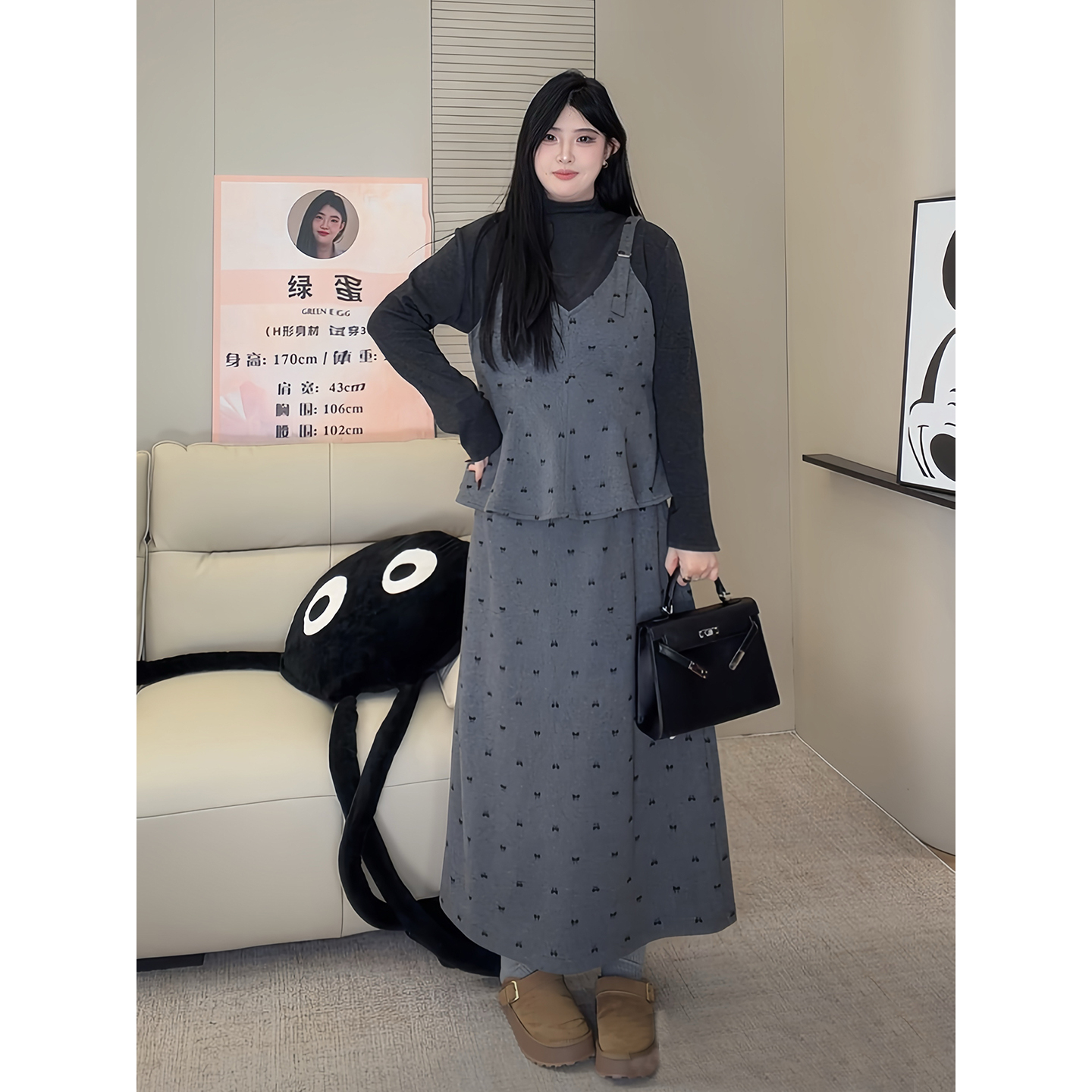 ◆月神之恋◆韩版学院风甜美法式半身裙套装冬新款气质三件套9006