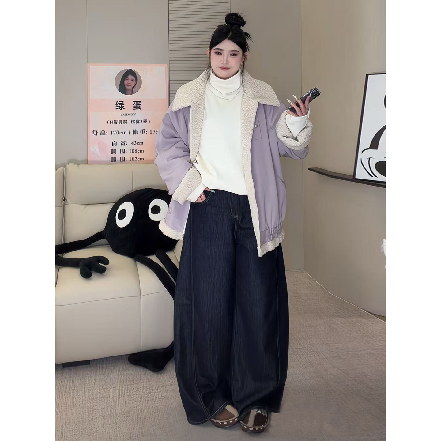 ◆王牌镇店！封神版原牛裤◆复古阔腿牛仔裤高腰宽松直筒裤W1508