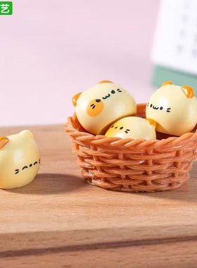 可爱猫猫曲奇公仔萌粒装饰摆件