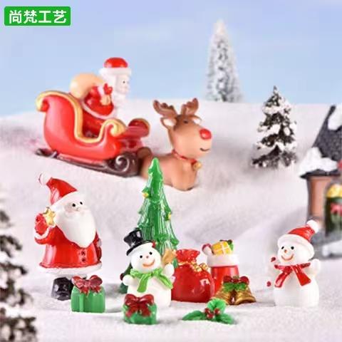 你圣诞老人雪人树麋鹿车礼袋摆件