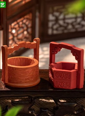 微景观创意古风食盒篮子模型 娃娃屋diy装饰品配件微缩迷你小摆件