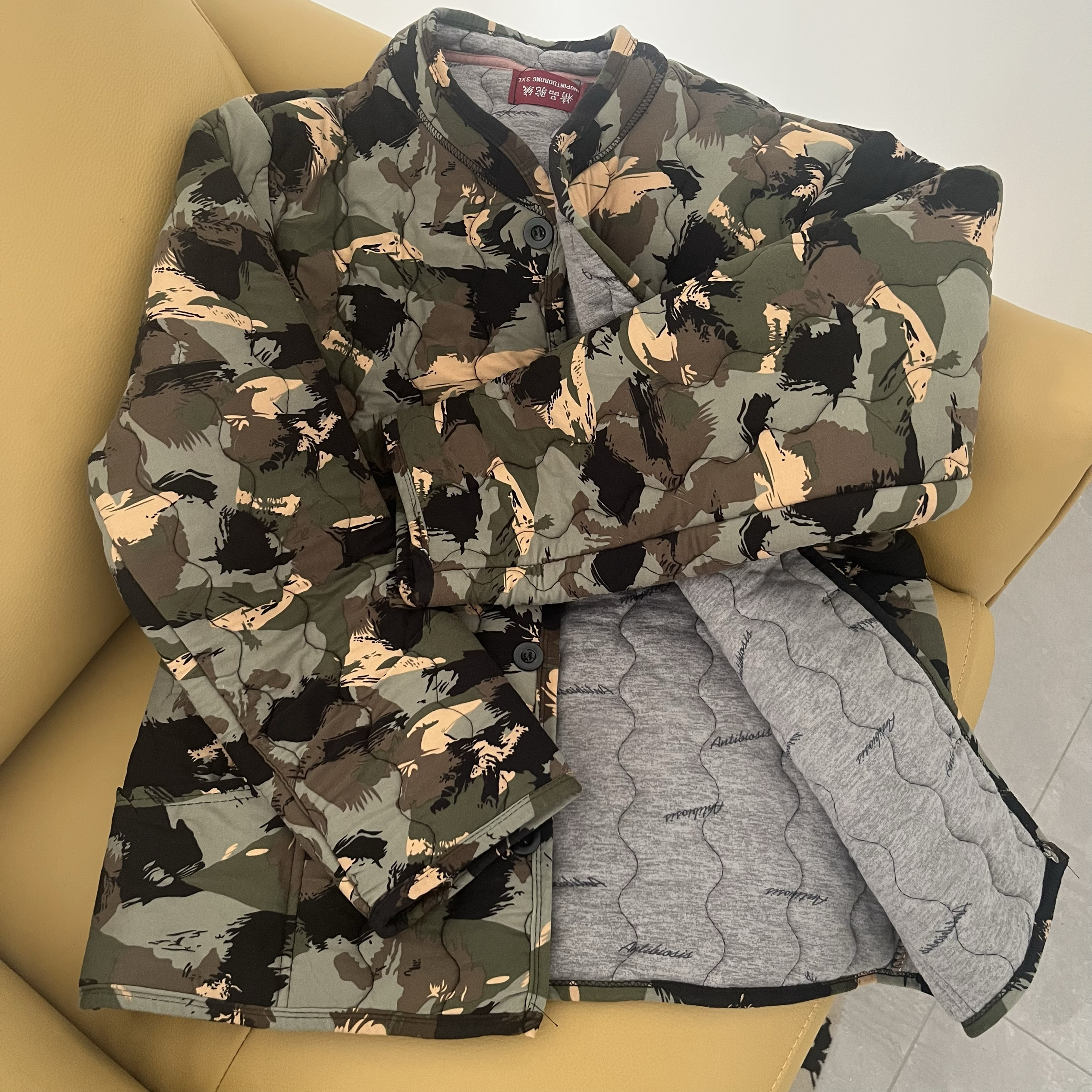 200斤240斤加绒驼绒迷彩棉袄男加肥大码棉衣棉服工装外套秋冬爸爸