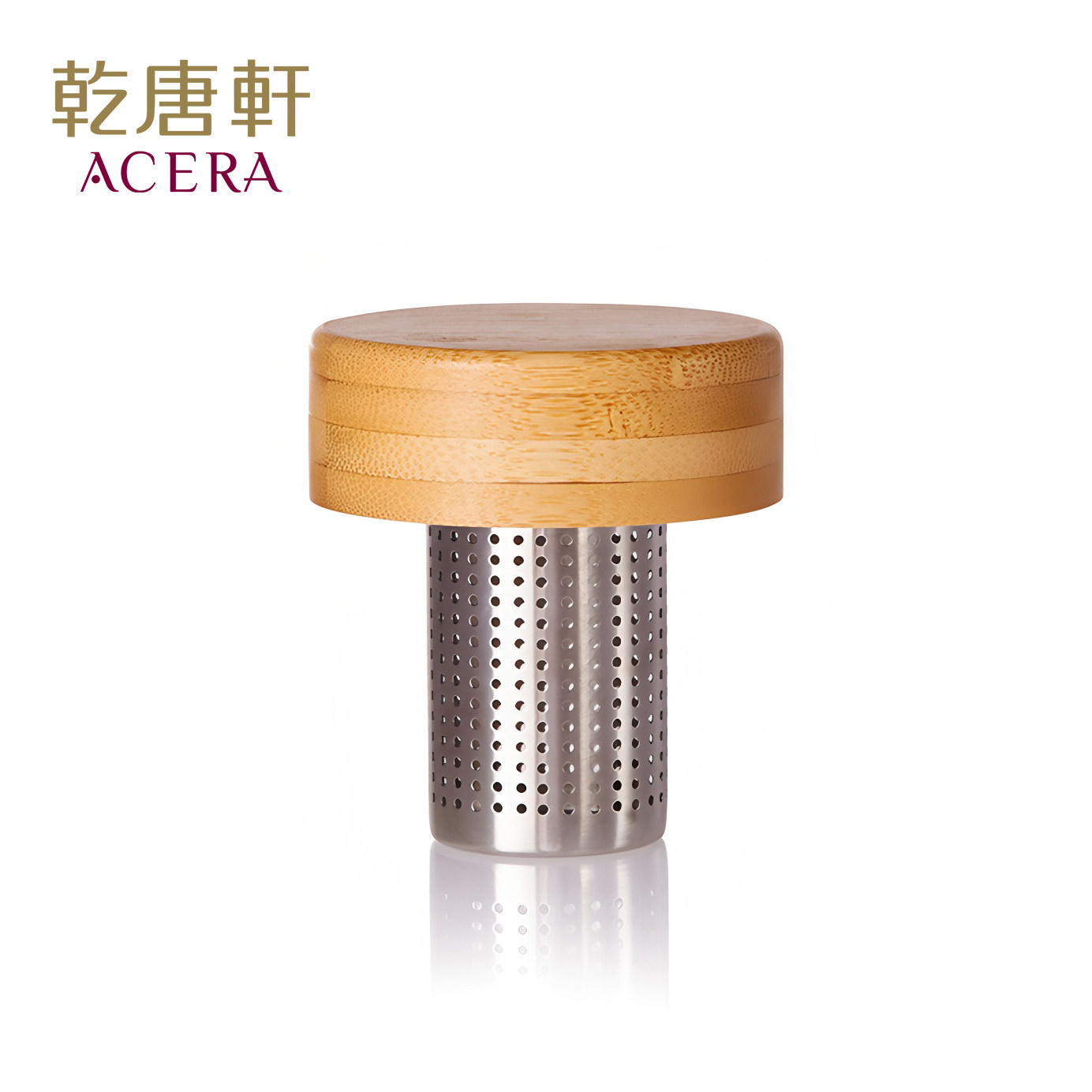 乾唐轩活瓷杯 专用杯盖带茶漏款木盖配件不锈钢茶漏【品牌专用】