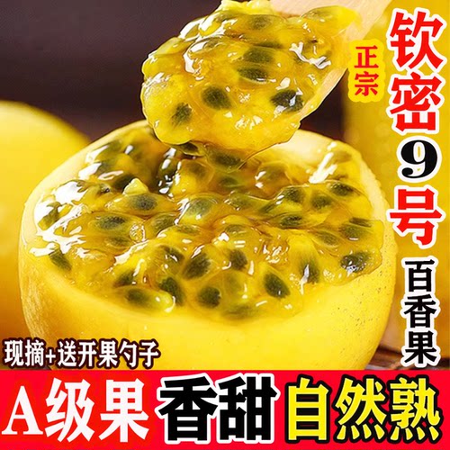 正宗钦蜜9号黄金百香果新鲜5斤包邮整箱精选现摘香甜多汁当季水果