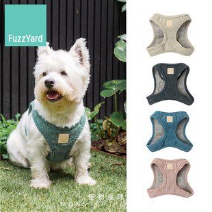 Fuzzyard Life 灯芯绒步入式胸背狗狗牵引牵狗绳背心式遛狗小型犬