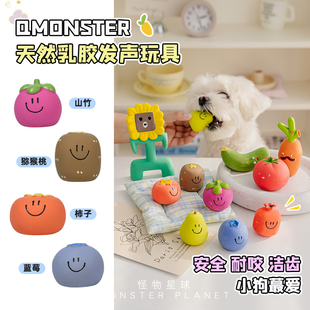 QMONSTER狗狗玩具发声天然啃咬磨牙解闷乳胶小型犬专用磨牙玩具